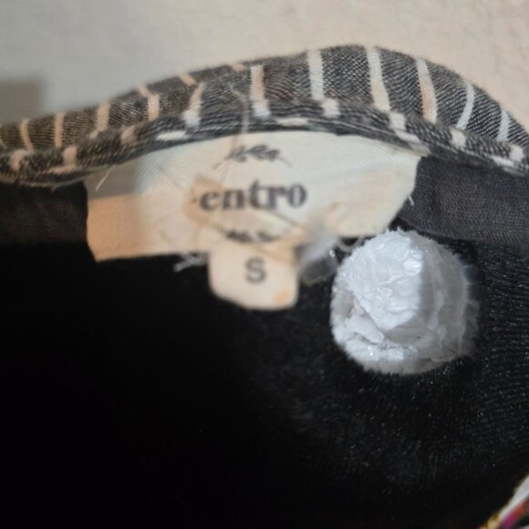 Entro Womens Bohemian Stripe Sleeveless Tunic Dress size S With Embroidered Fron - Picture 5 of 7